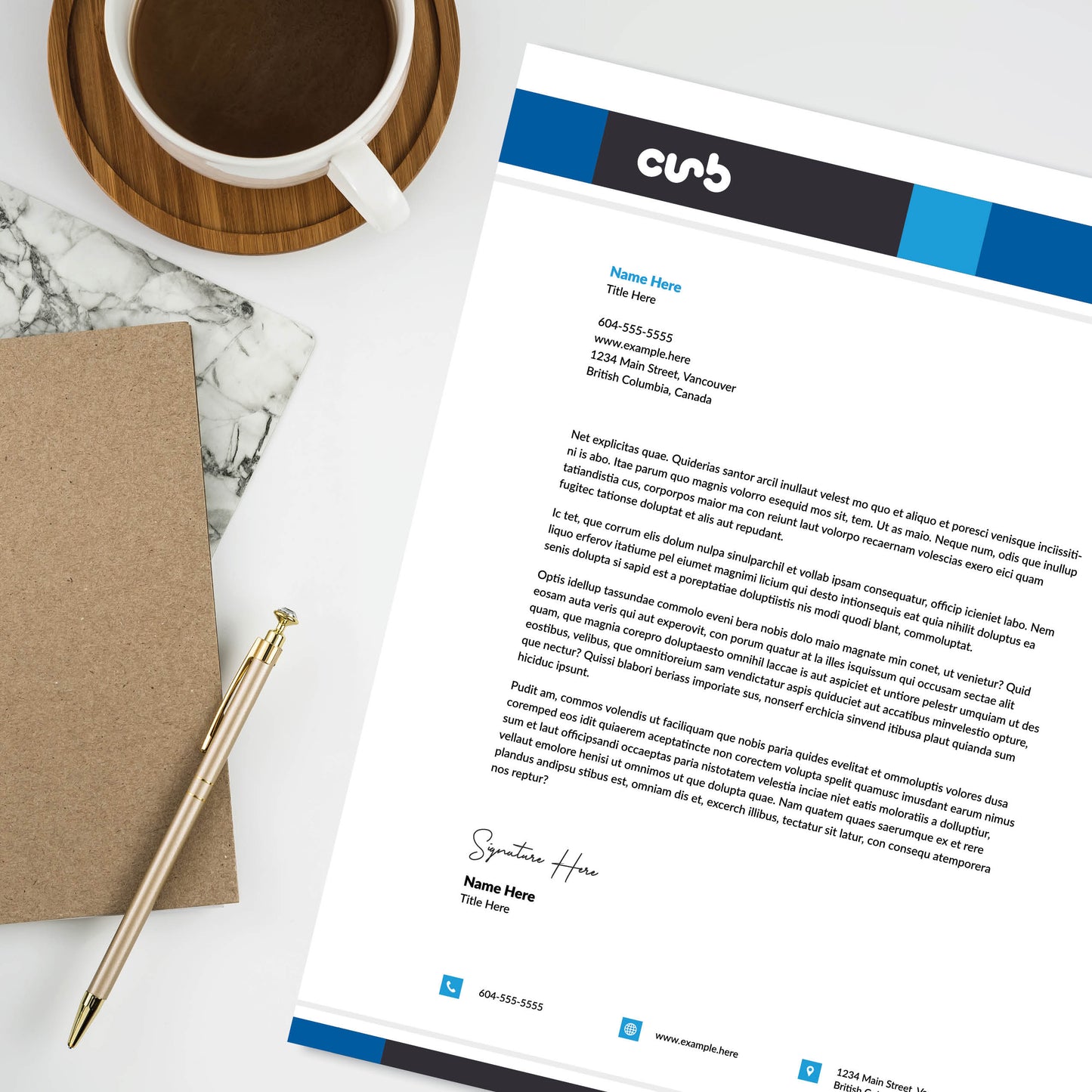 Letterhead Design - Pick from four templated options