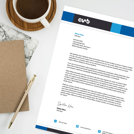 Letterhead Design - Pick from four templated options